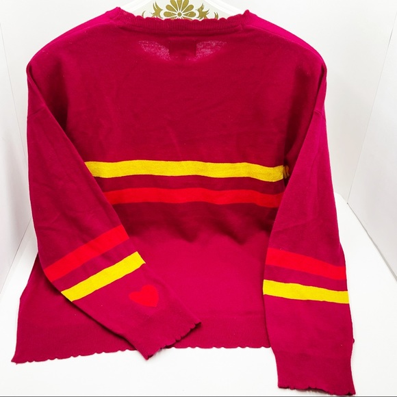 🆕{SUNDRY} Berry Cashmere Blend Crew Neck Sweater - Picture 6 of 16